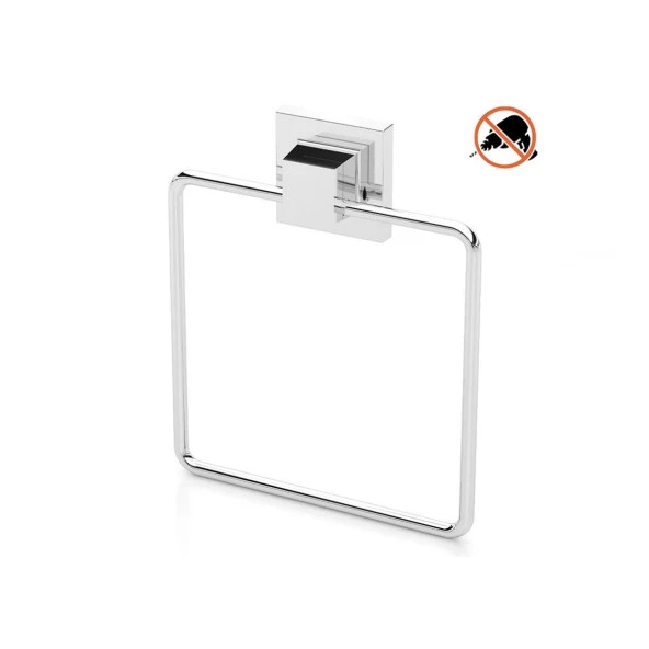 Tekno Tel EF-234 Yapışkanlı Banyo Kare Havluluk Krom ürün görseli 1