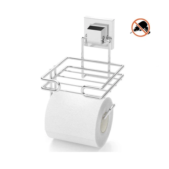 Tekno Tel EF-275 Yapışkanlı Yedekli Tuvalet Wc Kağıtlık Krom ürün görseli 1