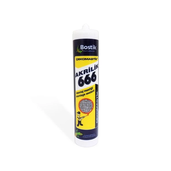 Çekomastik Akrilik 666 Montaj Mastiği Beyaz 500 Gr ürün görseli 1