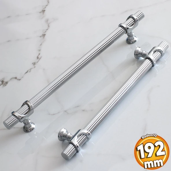 Arsin Krom Metal Kulp 192 mm-19.2 cm Mobilya Çekmece Mutfak Dolap Dolabı Kapak Kulpları Kulbu Kulpu ürün görseli 1