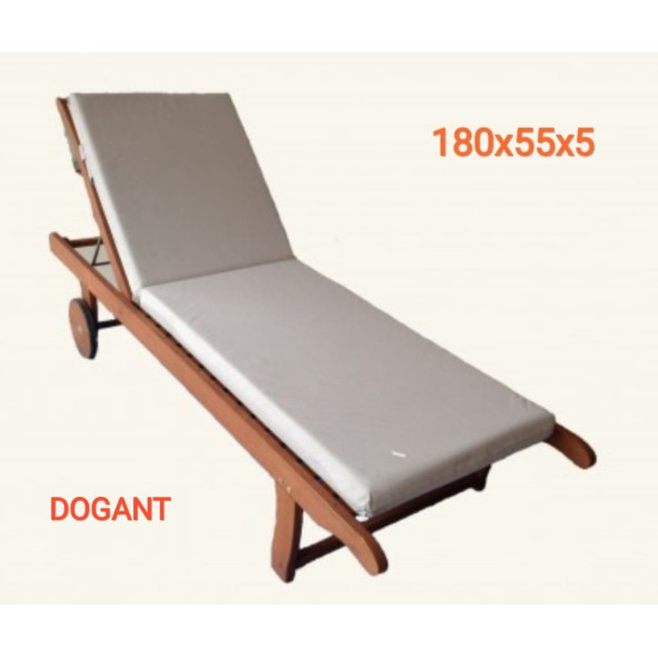 180X55X5 Cm  Ahşap Şezlong Minderi 2 Adet Leke Tutmaz Sıvı Geçirmez ürün görseli 1