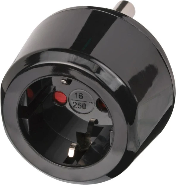 Brennenstuhl Türkiye Fiş Sistemi Hindistan-Güney Afrika Ülkeleri  Uyumlu IP20 Lisanslı Topraklı Travel Adaptör Dönüştürücü ürün görseli 1