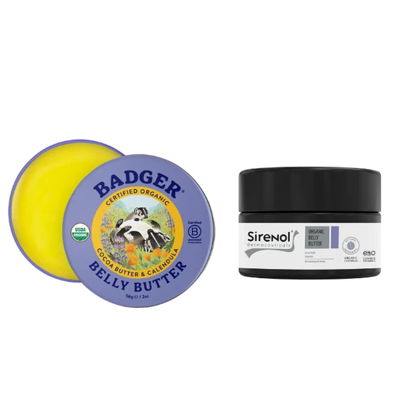 Badger Karın Bölgesi Nemlendirici Krem ve Sirenol Organik Göğüs Ucu Krem Set 56 gr / 15 mL ürün görseli 1