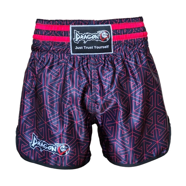 DragonDo MT3442 Muay Thai Şortu Kick Boks Şort Neon Pembe Dijital Baskılı Şort ürün görseli 1