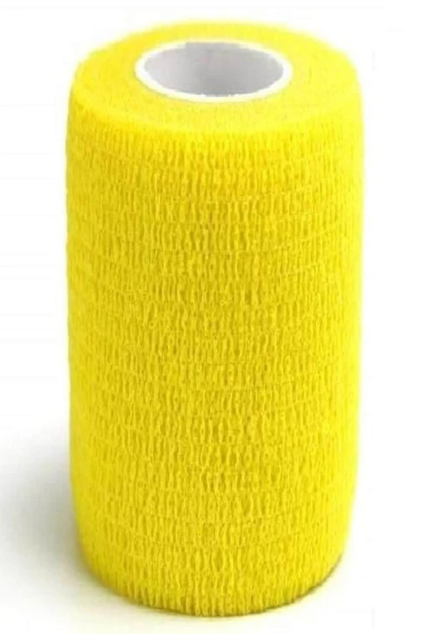 Elastik Yapışkanlı Coban Renkli Bandaj 10 Cm X 4,5 Mt Sarı ürün görseli 1