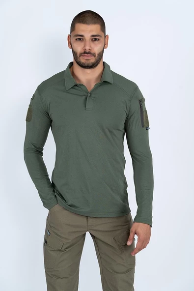 Combat Tactical Outdoor Taktik Tişört Lacost Polo Gömlek Yaka T-Shırt - 802 U.Kol Pıke ürün görseli 1