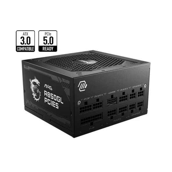 MSI MAG A850GL PCIE5 850W 80Plus Gold Full Modüler ATX3.1 PCIE 5.1 Güç Kaynağı ürün görseli 1
