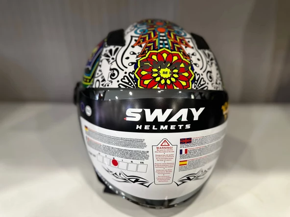 KASK SWAY SW 765 SPRING White ÇENESİZ - Resim 4