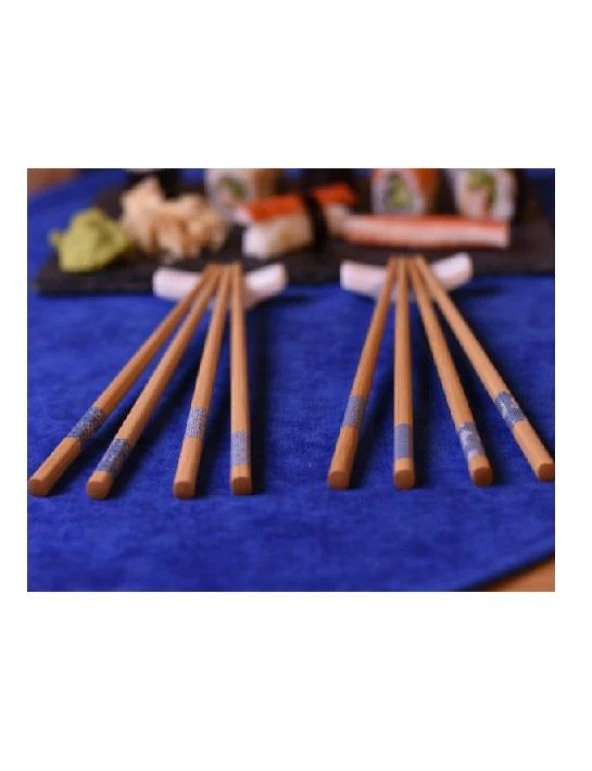 BAMBUM HİSA 4 ÇİFT CHOPSTİCK B1582 - Resim 4