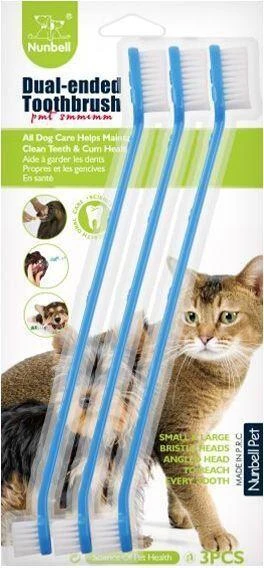 Nunbell Kedi Köpek Diş Fırçası 22cm 3lü ürün görseli 1
