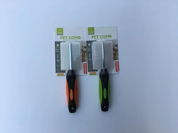 Nunbell Kedi Köpek Çift Taraflı Tarak  18,5 x 5,4 cm ürün görseli 1