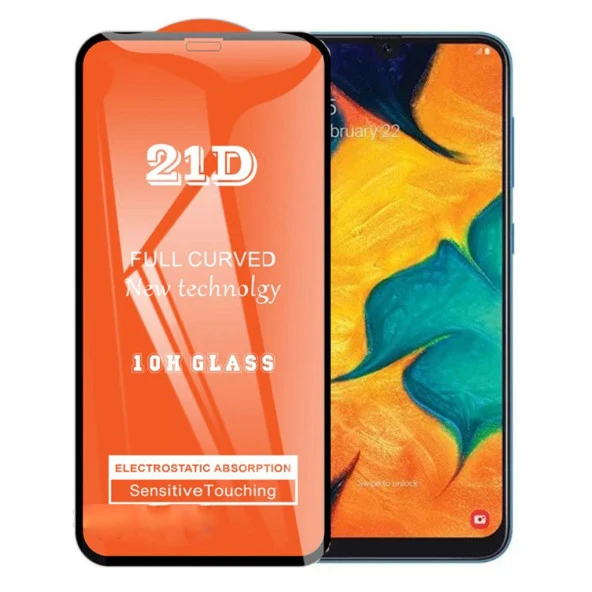 Samsung Galaxy A30 Ekran Koruyucu 21D Tam Kaplayan Kavisli ürün görseli 1