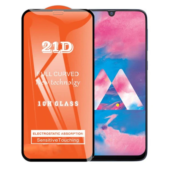 Samsung Galaxy M30 Ekran Koruyucu 21D Tam Kaplayan Kavisli ürün görseli 1