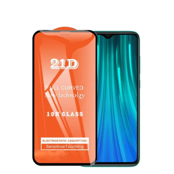 Xiaomi Redmi Note 8 Pro Ekran Koruyucu 21D Tam Kaplayan Kavisli ürün görseli 1