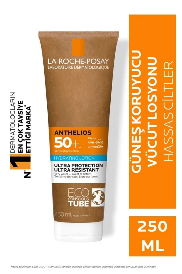 La Roche Posay Anthelios SPF50+ Tüm Ciltler İçin Yüksek Korumalı Vücut Güneş Kremi 250ml ürün görseli 1
