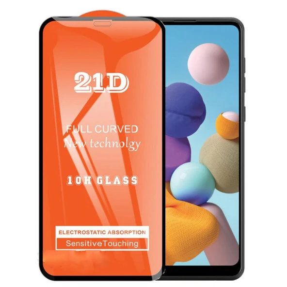 Samsung A21 Ekran Koruyucu 21D Tam Kaplayan Kavisli ürün görseli 1