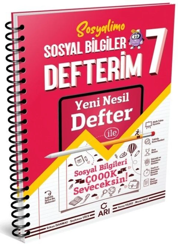 7. Sınıf Sosyal Bilgiler Akıllı Defteri Arı Yayıncılık ürün görseli 1