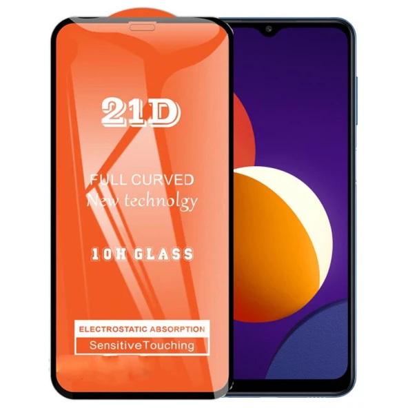 Samsung M12 Ekran Koruyucu 21D Tam Kaplayan Kavisli ürün görseli 1
