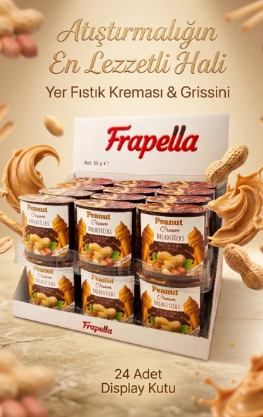 Frapella Yerfıstık Kreması & Grissini 24 Adet X 55 Gr. ürün görseli 1