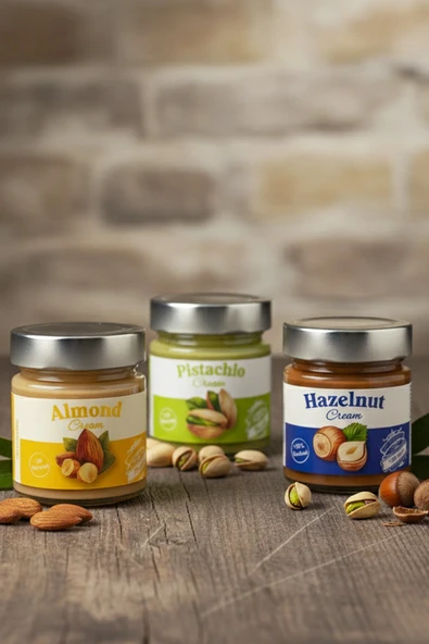 Frapella Antep Fıstık Kreması, Badem Kreması, Fındık Kreması 3 Adet X 220 Gr. ürün görseli 1