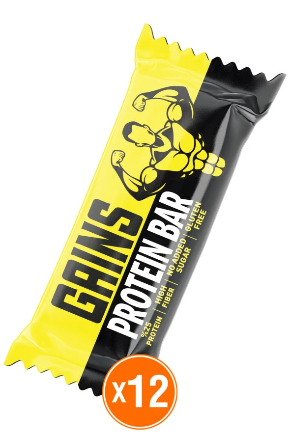Gains Whey %25 Proteinli Yer Fıstık Barı 40 gr X 12 Paket ürün görseli 1
