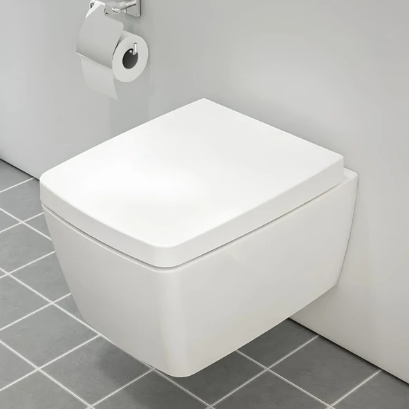 Vitra Metropole Rim-Ex Beyaz Asma Klozet 7672B003-0559, Vitra Yavaş Kapak 90-003-009 ürün görseli 1