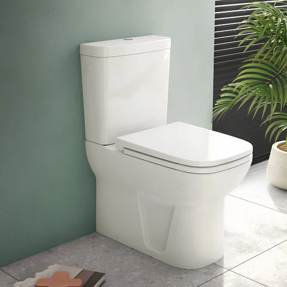 Vitra S20 Kanallı Beyaz Duvara Sıfır Klozet Takımı 5512L003-0092, Vitra Yavaş Kapak 147-003-909 ürün görseli 1