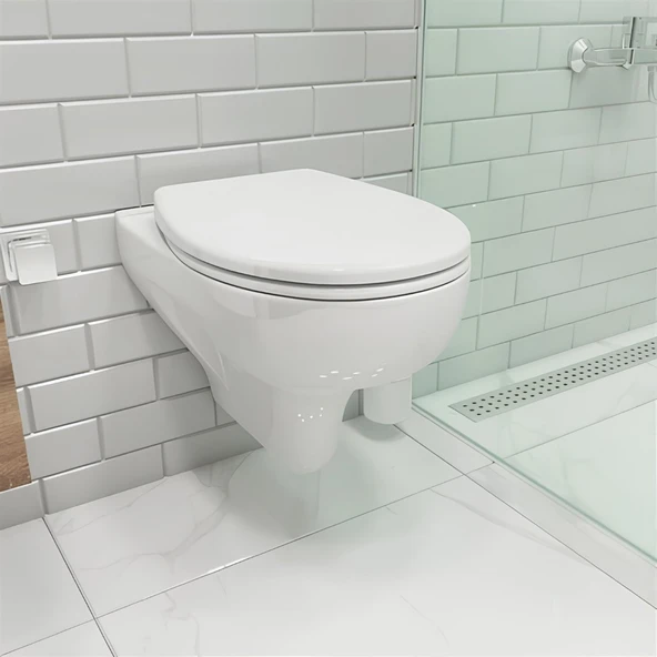 Vitra S10 Rim-Ex Asma Klozet 7741L003-0850, Vitra Yavaş Kapak 109-003-909 ürün görseli 1