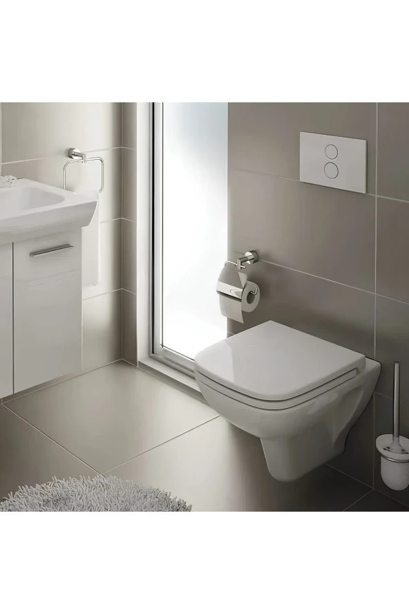 Vitra S20 SmootFlush Klozet Beyaz Asma Klozet 7508L003-0850, Vitra Yavaş Kapak 147-003-909 ürün görseli 1