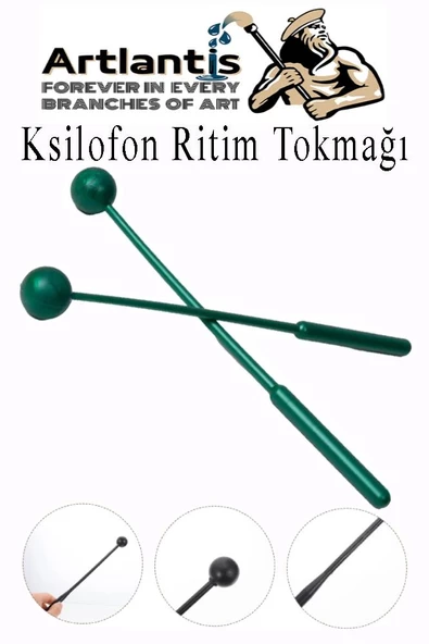 Ksilofon Tokmağı 1 Çift Yeşil 1 Paket Ritim Çubuğu Plastik ürün görseli 1