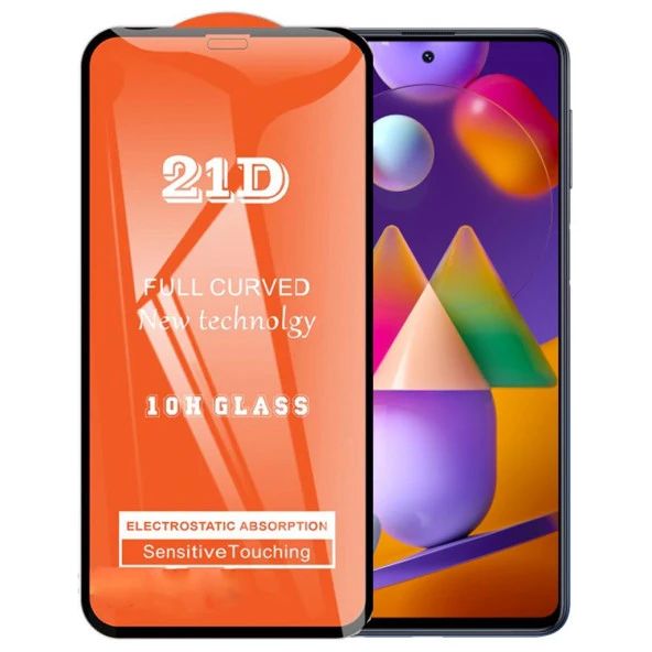 Samsung M31S Ekran Koruyucu 21D Tam Kaplayan Kırılmaz Cam Kavisli ürün görseli 1