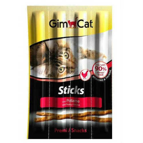 Gimcat Sticks Tavuklu Ciğerli Kedi Ödül Çubukları 4'Lü - 20 Gr ürün görseli 1