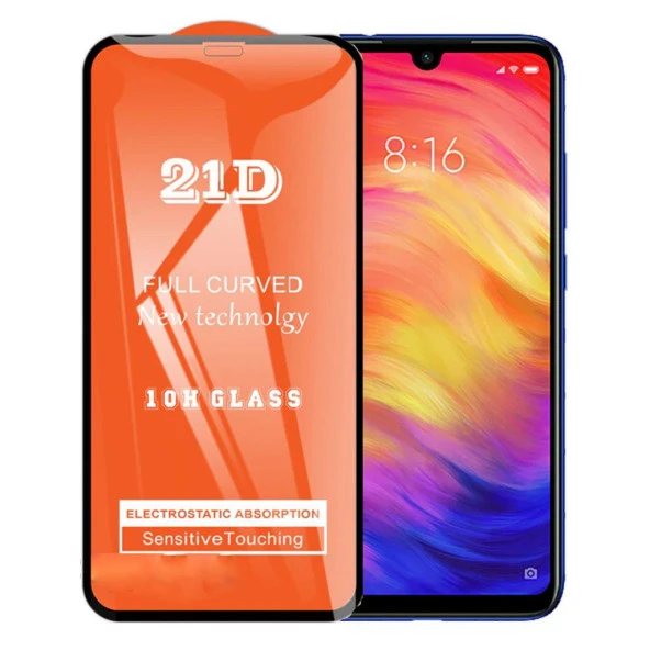 Xiaomi Redmi Note 7 Ekran Koruyucu 21D Kırılmaz Cam ürün görseli 1