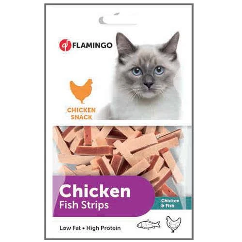Flamingo Chicken Fish Strips Tavuk ve Balık Etli Kedi Ödülü 85 Gr ürün görseli 1