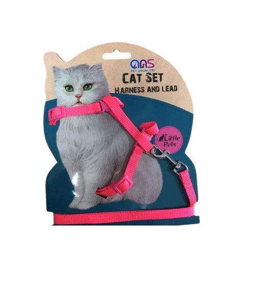 ANS Lüks Gato Kedi Göğüs Takım Tasması Pembe ürün görseli 1