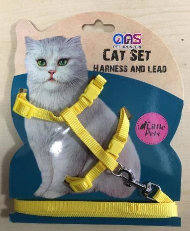 ANS Lüks Gato Kedi Göğüs Takım Tasması Sarı ürün görseli 1