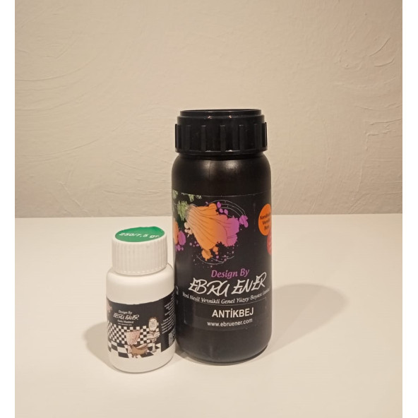 Ebru Ener Anka Vernikli Genel Yüzey Boyası Antik Bej 250 gr. ve Katkı Maddesi 7,5 gr. ürün görseli 1