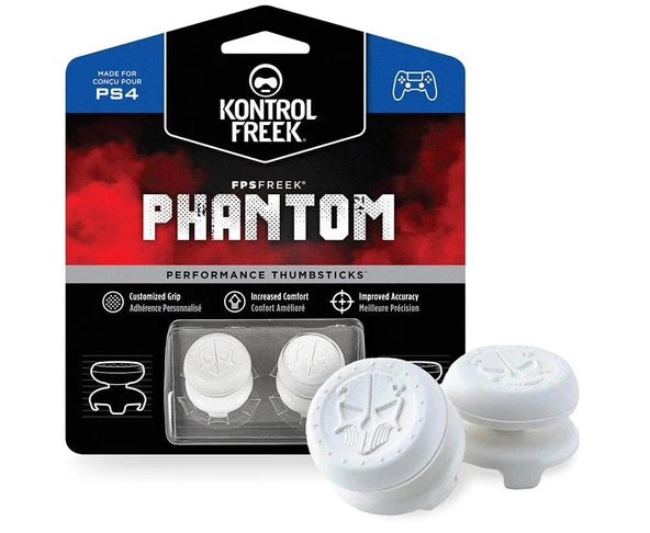 Cosmostech Kontrolfreek FPS FREEK PHANTOM PS5/PS4 Uyumlu Analog Başlık Thumbsticks - Performans Yükseltici ve Koruyucu ürün görseli 1