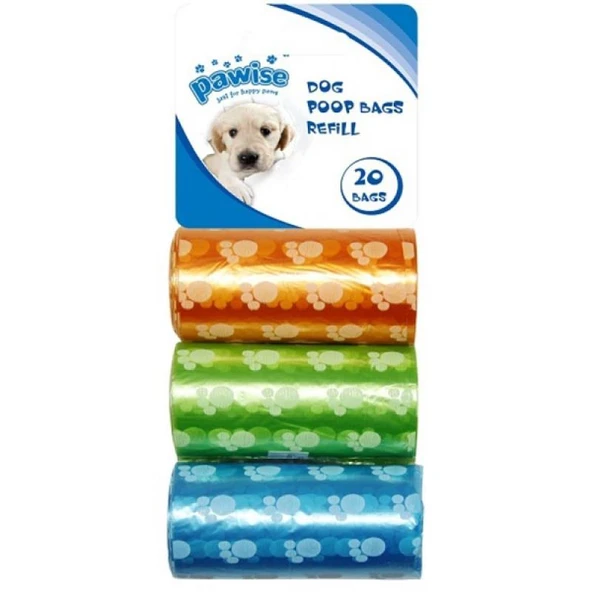 Pawise Köpek Pislik Toplama Torbası 20 Yaprak x 3 Rulo ürün görseli 1