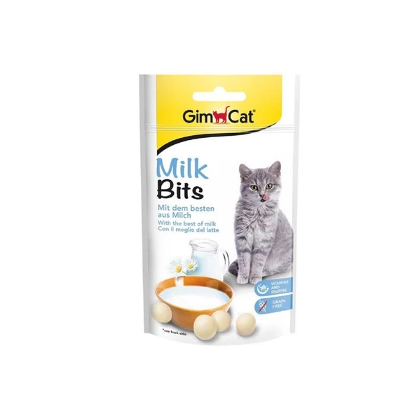 GimCat MilkBits Sütlü Kedi Ödül Tableti 40gr ürün görseli 1
