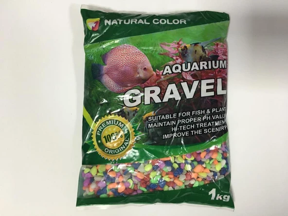 Natural Color Renkli Akvaryum Taşı 1 kg ürün görseli 1
