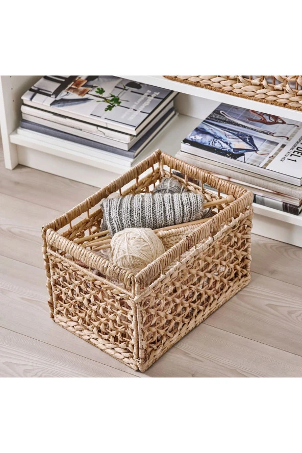 TÄTING Su Sümbülü Rattandan Yapılmış Sepet 35x25x25 cm El Yapımı ürün görseli 1