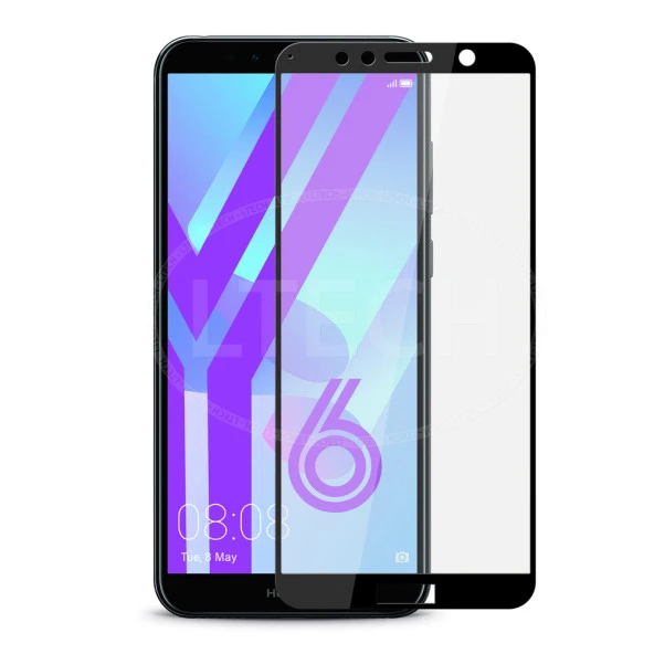 Huawei Y6 2018 Ekran Koruyucu 9D Tam Kaplayan Kavisli ürün görseli 1