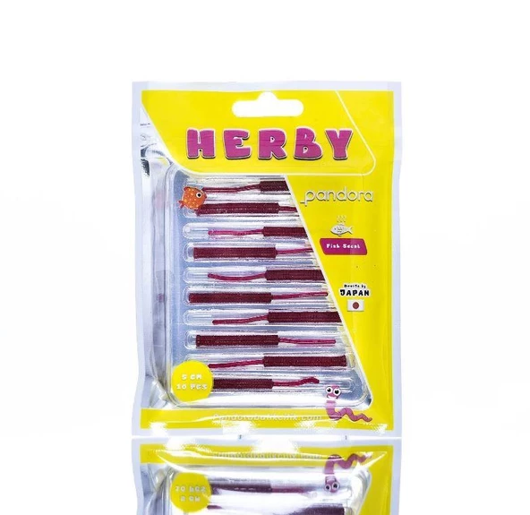 Pandora Herby Worm 5cm 10 Parça Lrf Silikon Yem - Resim 6