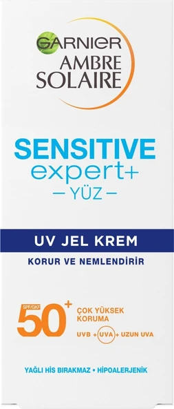 Garnier Ambre Solaire Sensitive Expert+ Güneşe Karşı Hassas Ciltler için SPF50+ Güneş Koruyucu Jel K ürün görseli 1