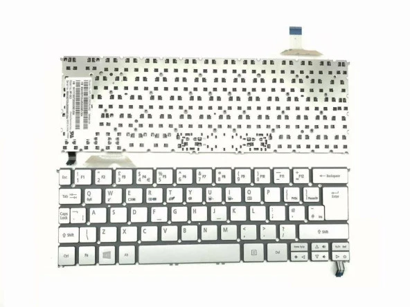 Acer S7-391-53334G12aws Notebook Klavyesi - Silver - TR - Işıklı ürün görseli 1