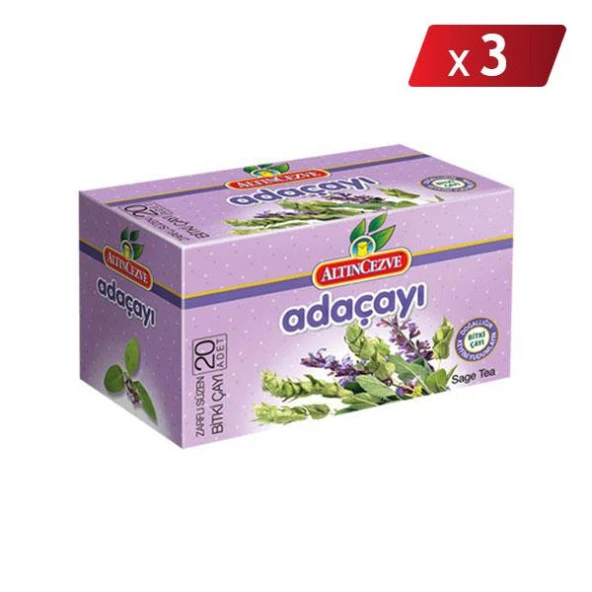 Altıncezve Adaçayı Bitki Süzen Poşet Çay 20'li - 3LÜ PAKET ürün görseli 1