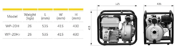 Gardenpro WP-20H2 Yüksek Basınçlı Benzinli Su Motoru 75 mt - Resim 2