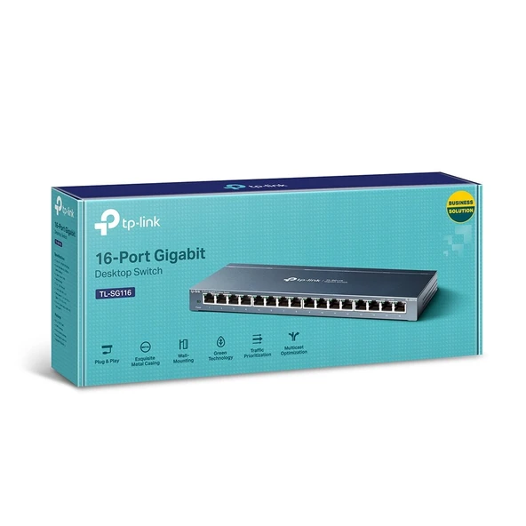 Tp-Link TL-SG116 16 Port Gigabit Switch - Resim 3