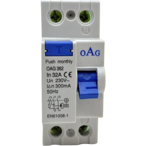 Oag 2X32A/30Ma Kaçak Akım Koruma Rölesi ürün görseli 1